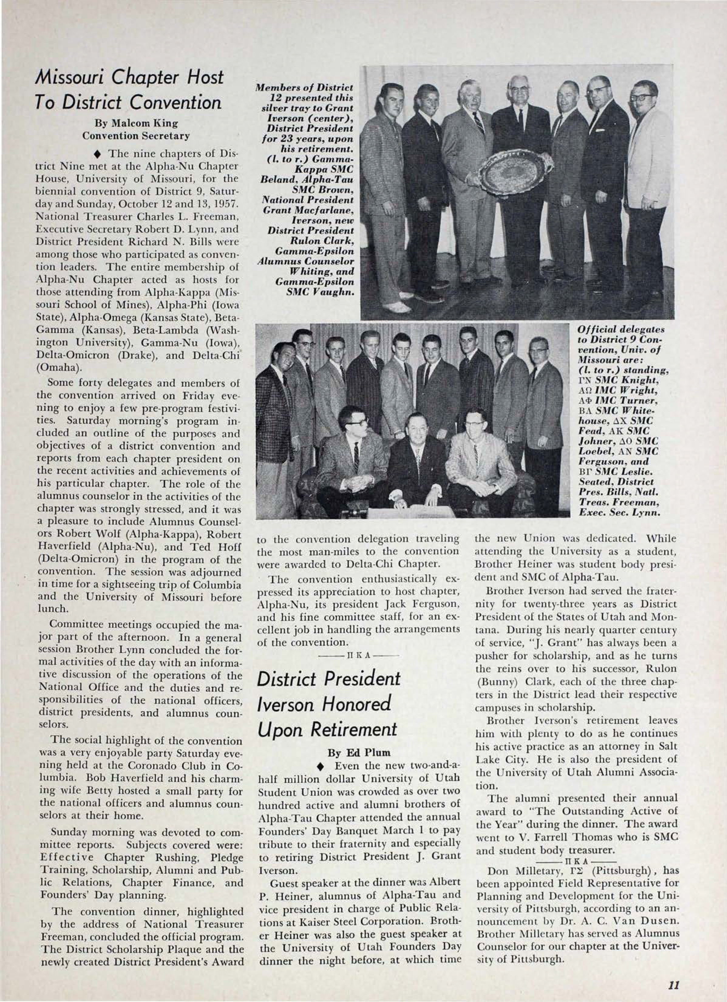 District President Iverson Honored Upon Retirement